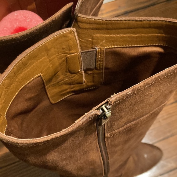 Suede Franco Sarto Wedge Boots - Picture 7 of 8